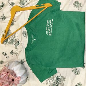 GREEN BABY TEE FOR WOMEN