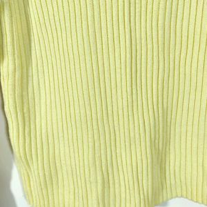 Yellow Knitted Casual Sweatshirt (Men)