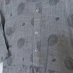 Gray Nayra Cut Daily Wear Kurti