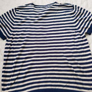 Striped Half Sleeve Top