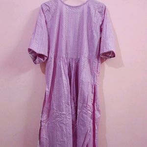 Lavender A Line Kurta Set With Sharara