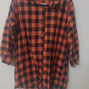 Orange Checked Shirt