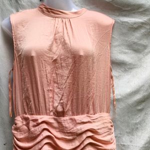 I. PEACH CUTE RUFFLE DRESS