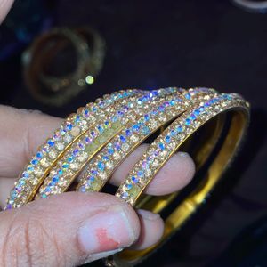 2 Set Of Ethnic Gold Bangles