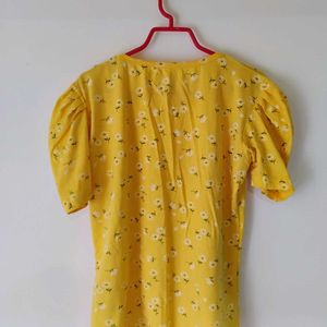 Yellow Regular Floral Top