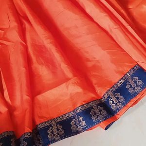 Georgett Plain Saree With  Border