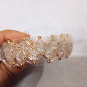 Gold Metal Cystal Glass Beads Bracelet