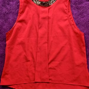 Sleeveless Embellished Too Size-S