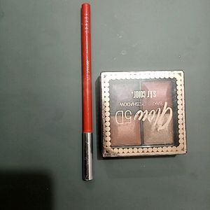 Eyeshadow Palatte And Highlighter Lipliner