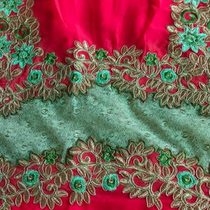 Embroidery Saree With Blouse