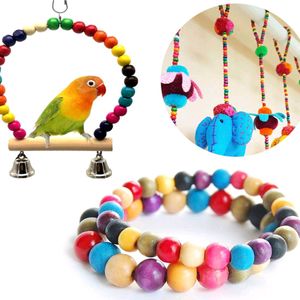 Wooden colourful beads for crafts
