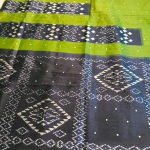 OPure Silk Orissa Weave Ikkat Saree And Begum Puri