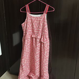 Red Comfortable Strap Dress