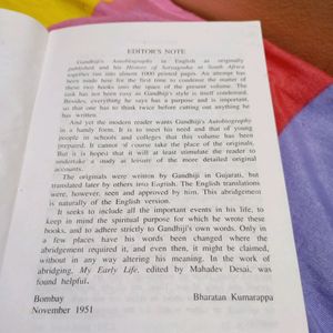 GANDHIJI'S AUTOBIOGRAPHY