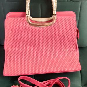 New Hot Pink Shoulder Cum Handbag