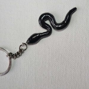 Black Mamba Keychain Clay Resin