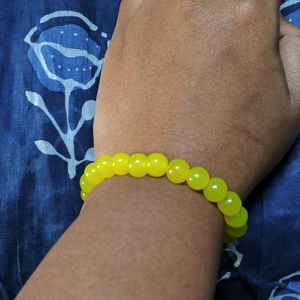 Lime Yellow Bracelet | Glass Beads Bracele