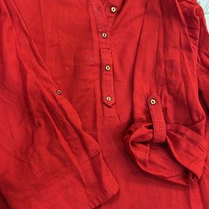 W Red Colour Kurta