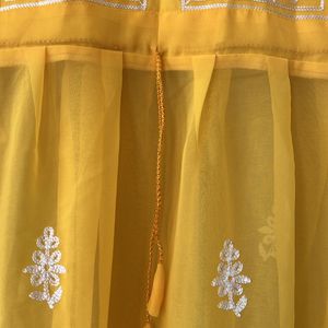 Yellow Transparent Kurti