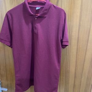 Wine Red Colour Polo Tshirt