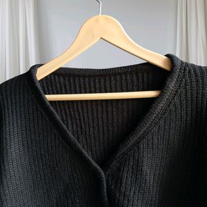 Black Knit Cardigan