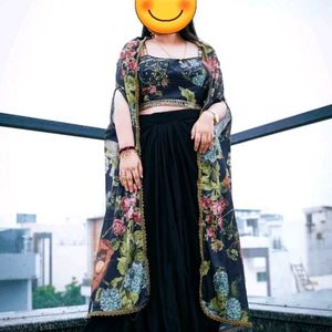 Black Indowestern Dress