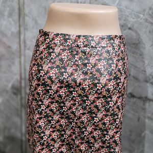 Multi Printed PU Skirt