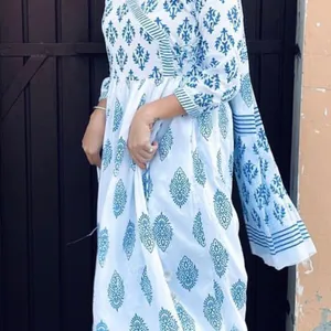 Blue And White Anarkali Suit🤍🩵