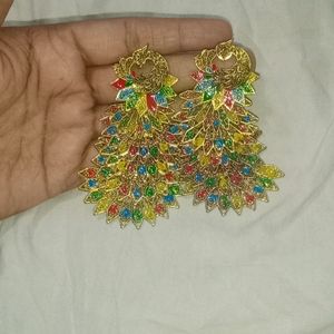 Earrings Peacock Design