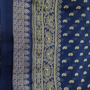 Laxmi Narayan Blue Printed Saree