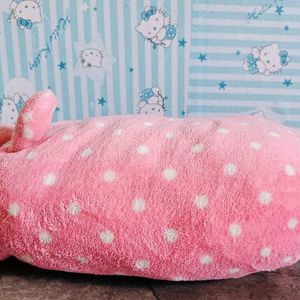 Pink Colour Cat Pillow Plushie