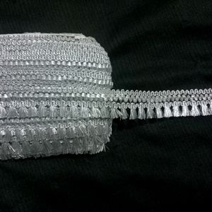 9 Meter Silver Border Lace