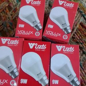 9watt Led Bulb 1 Year Warranty Pack Of 5