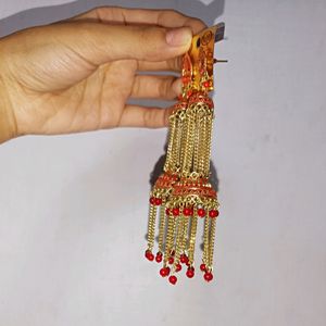 Red Vertical earrings