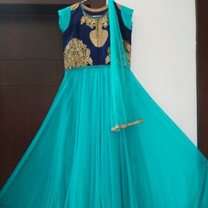 Long Anarkali One-Piece Dress with Dupatta