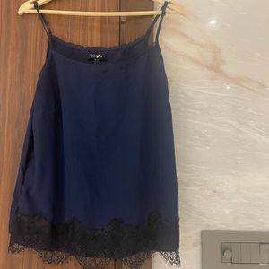 Jennyfer Navy Blue Cami Top In L