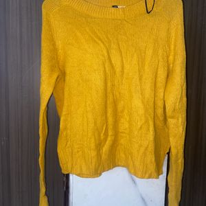 Soft Light Woolen Yellow Top