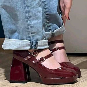 RED/MAROON MARY JANES Pinterest Shoe heels