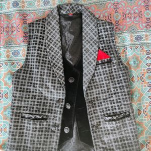 Black Stylish Jacket (Waistcoat) For Boys