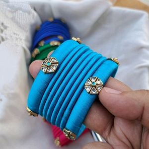 Handcrafted Silk Thread Bangles Set