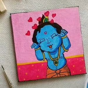 Cute Little Krishna Painting