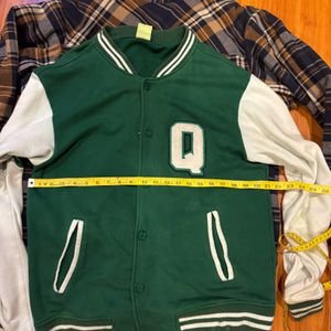 3QR Men's Vintage Varsity Jacket Casual Letter