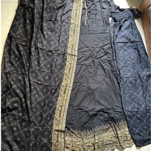 A-line Frock Paint Dupatta