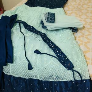 Navy & Sky Blue Gown New