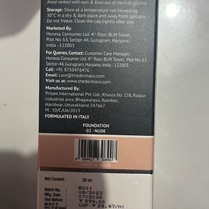 The DermaCo 2 % NiacinimideHighcoverage Foundation