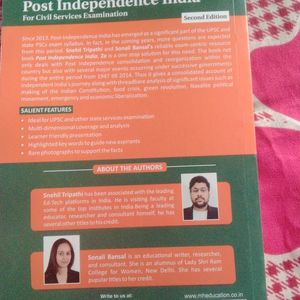 Post Independence India Civil Services Exam Book