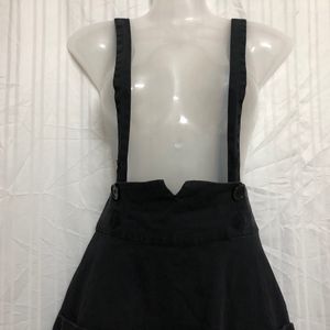 Lindy Bop Black Dungaree Dress Skirt