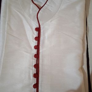 Men Silk Cotton Kurta Pajama Set