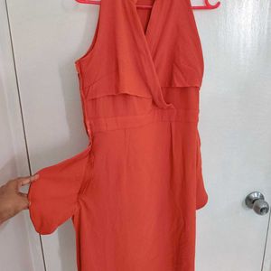 A Line Wrap Dress With Pockets