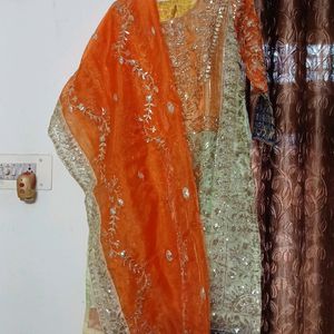 Party Wear Sequenced Kurta Set